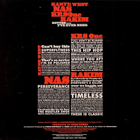 Kanye WestNasKRS-One & Rakim - Better Than I've Ever Been