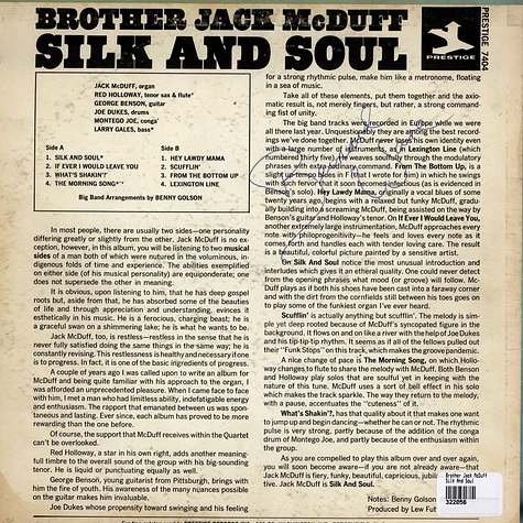Brother Jack McDuff - Silk And Soul