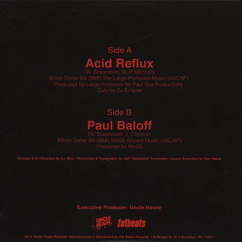 Ill Bill - Acid Reflux / Paul Baloff Blue Vinyl Edition