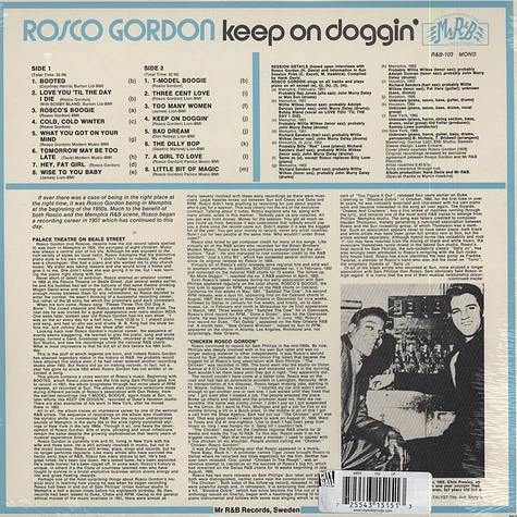 Rosco Gordon - Keep On Doggin' - Mono Version