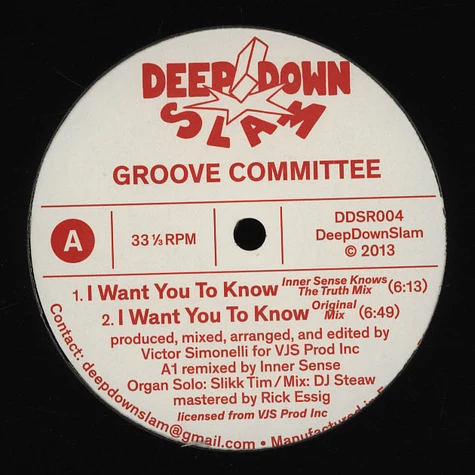Groove Committee - I Want You To Know (The Underground Remixes)