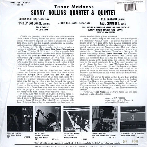 Sonny Rollins Quartet - Tenor Madness