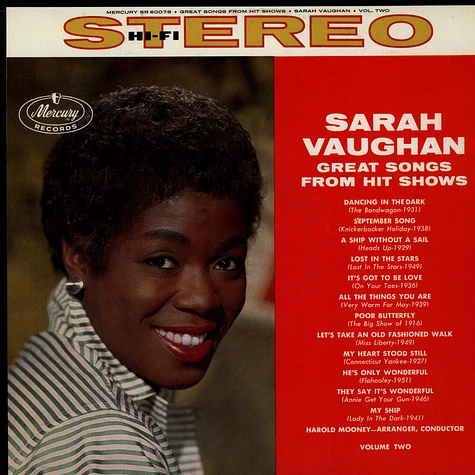 Sarah Vaughan - Great Songs From Hit Shows, Vol. 2
