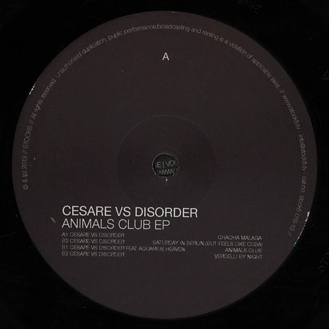 Cesare vs. Disorder - Animals Club