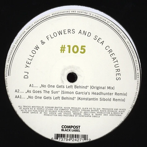 DJ Yellow & Flowers And Sea Creatures - Black Label #105
