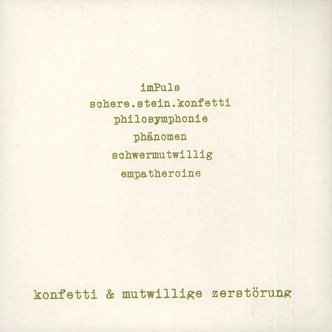 Nervöus - Konfetti & Mutwillige Zerstörung