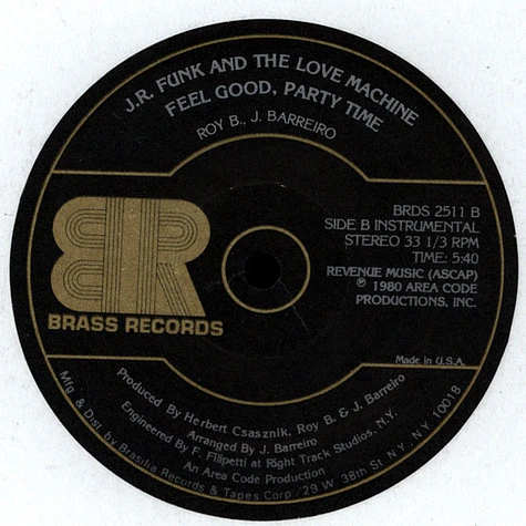 J.R. Funk & The Love Machine - Feel Good, Party Time