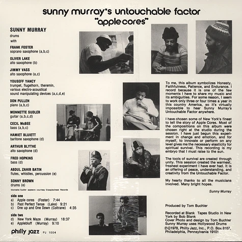 Sunny Murray's Untouchable Factor - Applecores