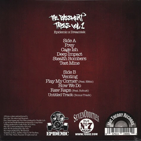 Epidemic x Dreamtek - The Bassment Tapes Volume 1: Write To Remain Violent Burgundy Vinyl Edition
