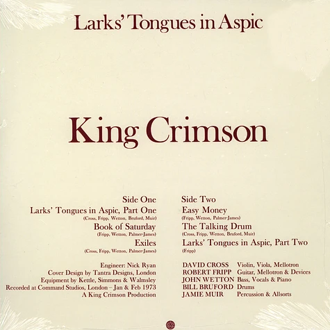 King Crimson - Larks’ Tongues In Aspic