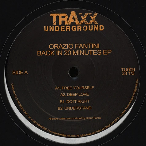 Orazio Fantini - Back In 20 Minutes EP