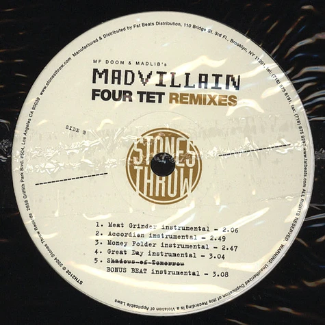 Madvillain - Four Tet Remixes