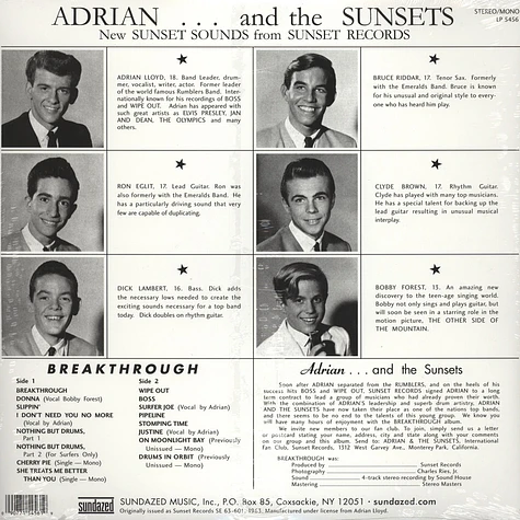Adrian & The Sunsets - Breakthrough
