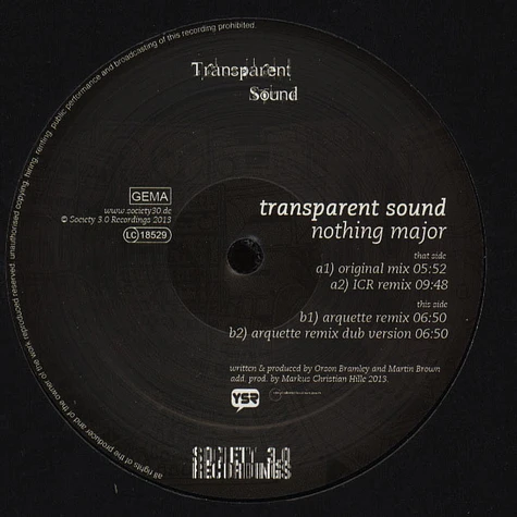 Transparent Sound - Nothing Major