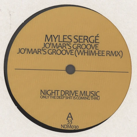Myles Serge / Whim-ee - Jomars Groove / You Like It D