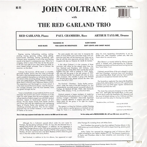 John Coltrane With The Red Garland Trio - John Coltrane with The Red Garland Trio