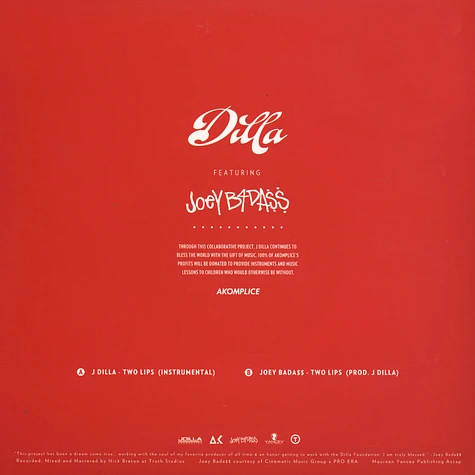 Akomplice x J Dilla x Joey Bada$$ - J Dilla x Akomplice T-Shirt + 7" Single