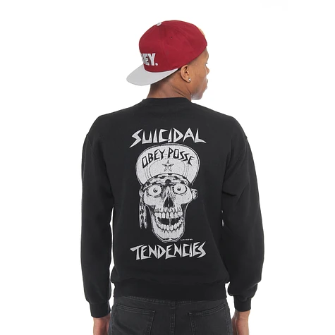 Obey x Suicidal Tendencies - Flip Cap Skull Sweater