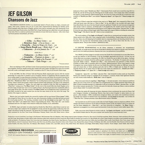 Jef Gilson - Chansons De Jazz