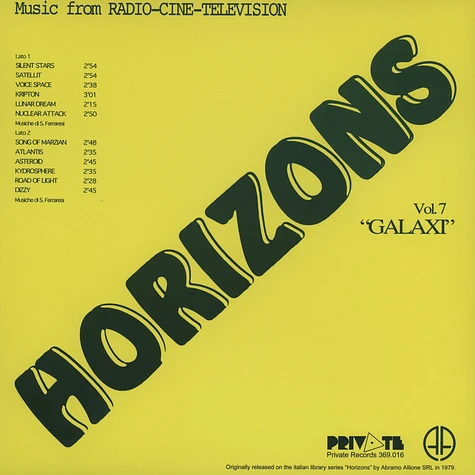 Sergio Ferraresi - Horizons Volume 7 - Galaxi Yellow Vinyl Edition