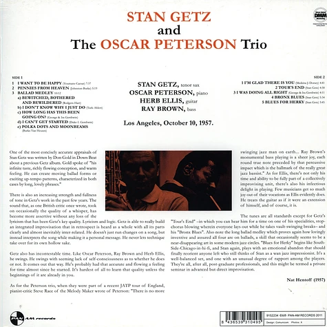 Oscar Getz Trio - Stan Getz And The Oscar Peterson Trio