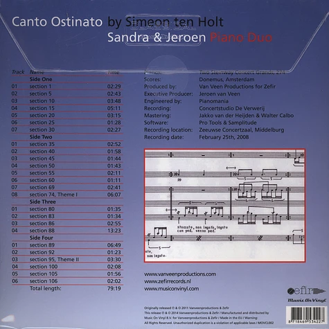 Simeon Ten Holt - Canto Ostinato