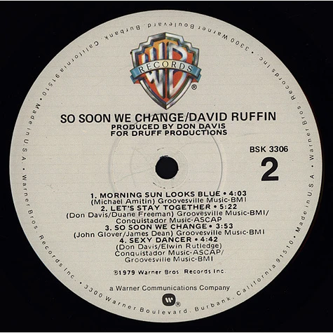 David Ruffin - So Soon We Change