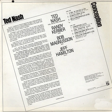 Ted Nash - Conception