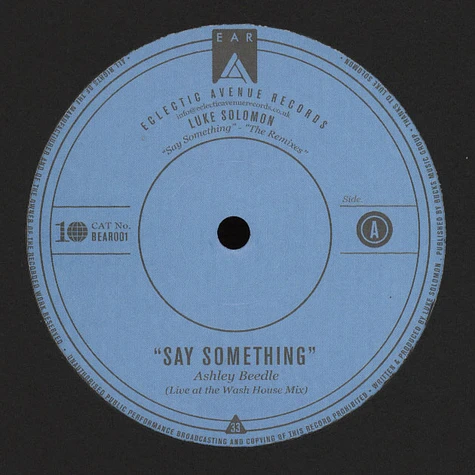 Luke Solomon - Say Something Ashley Beedle Remix