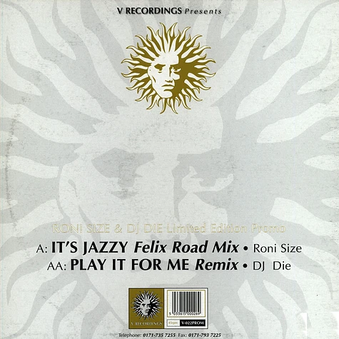 Roni Size / DJ Die - It's Jazzy / Play It For Me
