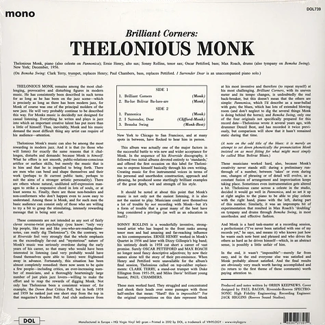 Thelonious Monk & Sonny Rollins - Brillant Corners