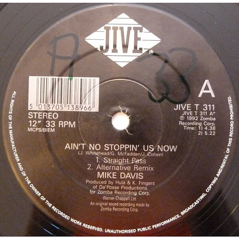 Mike Davis - Ain't No Stoppin' Us Now