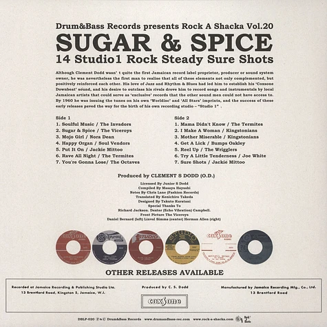 V.A. - Sugar & Spice - Studio One Rock Steady Sure Shots