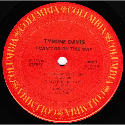 Tyrone Davis - I Can't Go On This Way