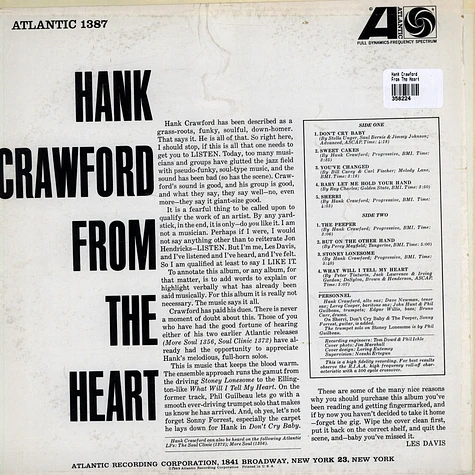 Hank Crawford - From The Heart