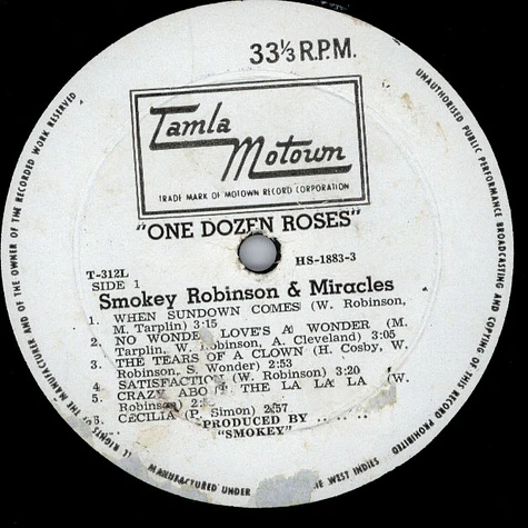 The Miracles - One Dozen Roses