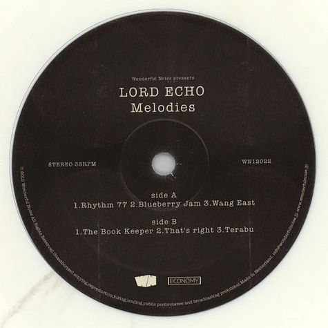 Lord Echo - Melodies HHV Exclusive White Vinyl Edition