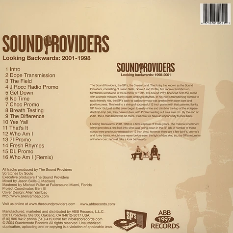 Sound Providers - Looking Backwards: 2001-1998 HHV Bundle