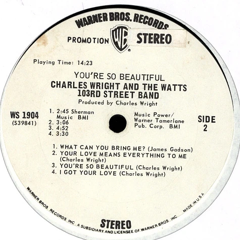 Charles Wright & The Watts 103rd St Rhythm Band - You're So Beautiful