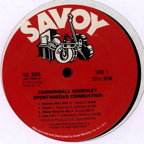 Cannonball Adderley - Spontaneous Combustion