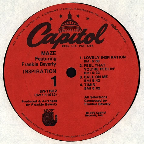 Maze Featuring Frankie Beverly - Inspiration