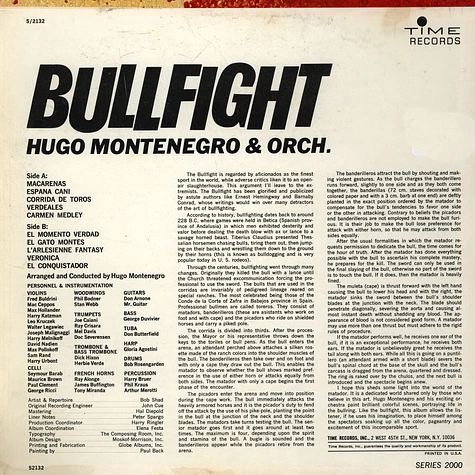 Hugo Montenegro And His Orchestra - Bullfight