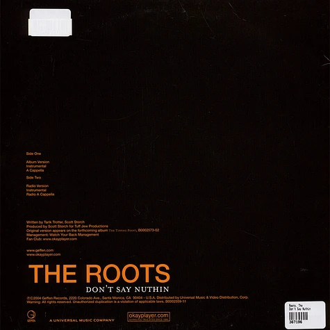 The Roots - Don't Say Nuthin