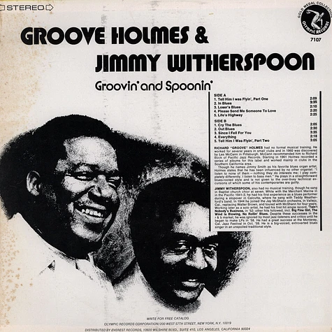 Richard "Groove" Holmes & Jimmy Witherspoon - Groovin' And Spoonin'