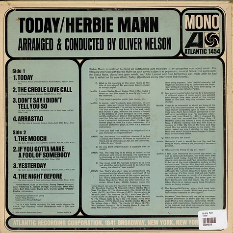 Herbie Mann - Today!