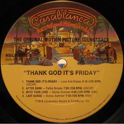 V.A. - Thank God It's Friday (The Original Motion Picture Soundtrack)