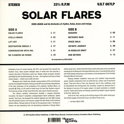 Sven Libaek And His Orchestra - Solar Flares