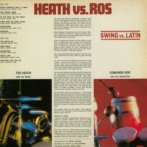 Ted Heath And His Music, Edmundo Ros & His Orchestra - Heath Vs. Ros - Swing Vs. Latin