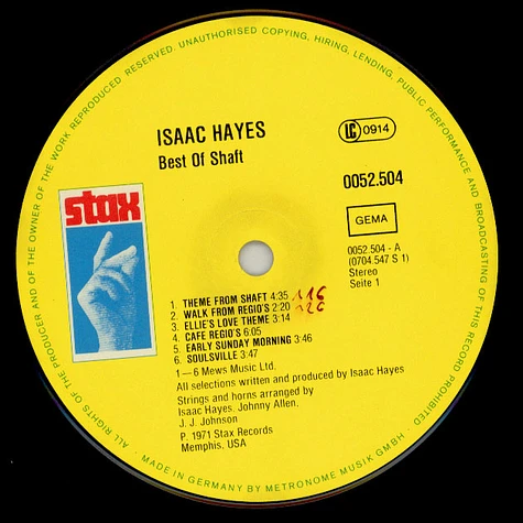 Isaac Hayes - Best Of Shaft