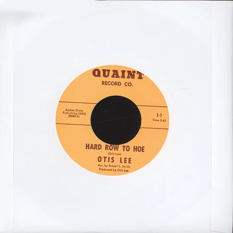 Otis Lee - Hard Row To Hoe / They Say I’m A Fool